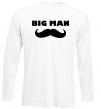 Реглан Big man mustache Білий фото