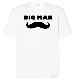Футболка Оверсайз Big man mustache Белый фото