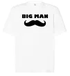 Футболка Оверсайз Big man mustache Білий фото