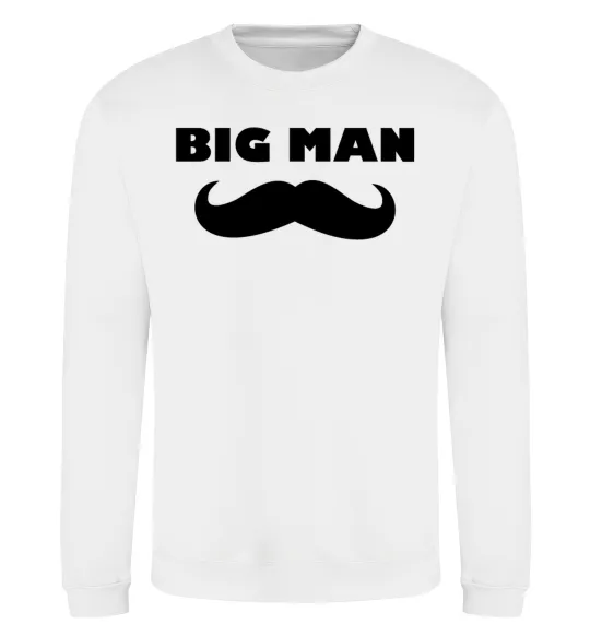 Свитшот Big man mustache Белый фото