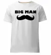 Чоловіча преміум футболка Big man mustache Білий Чоловіча преміум футболка Big man mustache Білий фото
