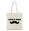 Еко-сумка Little man mustache Бежевий фото