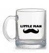 Чашка скляна Little man mustache Прозорий фото