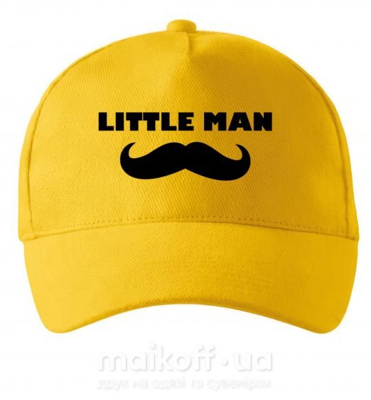 Кепка Little man mustache Сонячно жовтий фото