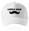 Кепка Little man mustache Білий фото