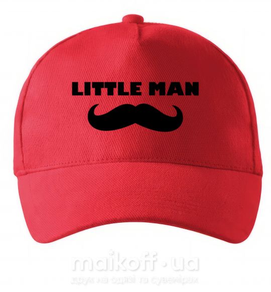 Кепка Little man mustache Красный фото