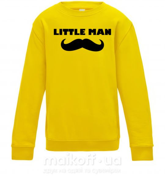 Детский Свитшот Little man mustache Солнечно желтый фото