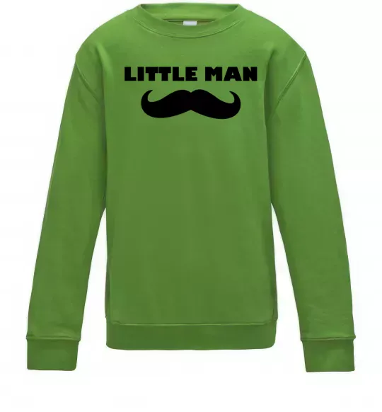 Дитячий світшот Little man mustache Лаймовий фото