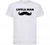 Детская футболка Little man mustache Белый фото