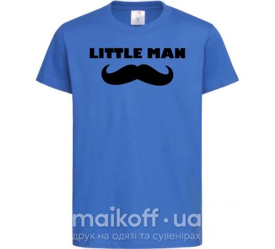 Дитяча футболка Little man mustache Яскраво-синій фото