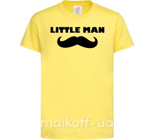 Детская футболка Little man mustache Лимонный фото