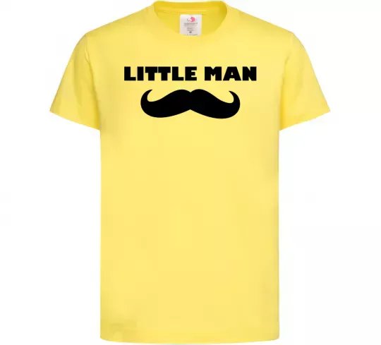 Детская футболка Little man mustache Лимонный фото