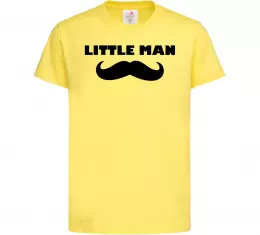 Детская футболка Little man mustache Лимонный фото