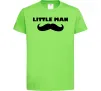 Детская футболка Little man mustache Лаймовый Детская футболка Little man mustache Лаймовый фото