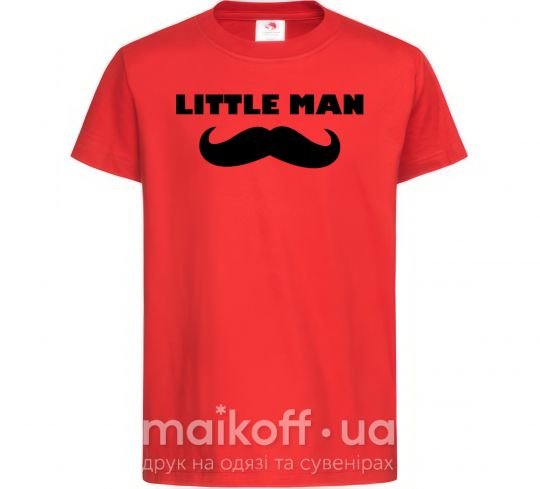 Детская футболка Little man mustache Красный фото