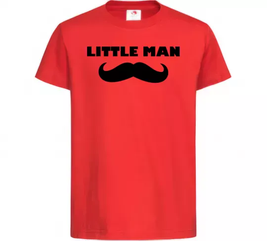 Детская футболка Little man mustache Красный фото