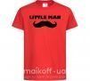 Детская футболка Little man mustache Красный фото