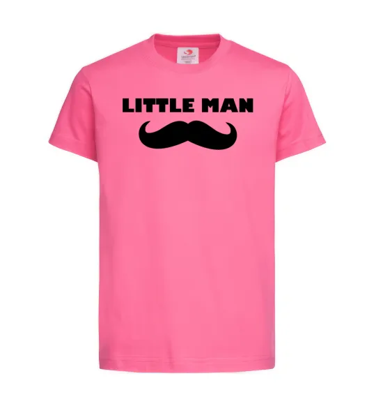 Детская футболка Little man mustache Ярко-розовый фото