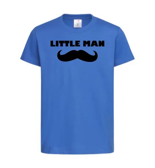 Детская футболка Little man mustache Ярко-синий фото
