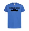 Детская футболка Little man mustache Ярко-синий фото