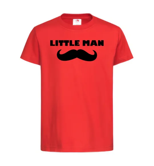 Детская футболка Little man mustache Красный фото