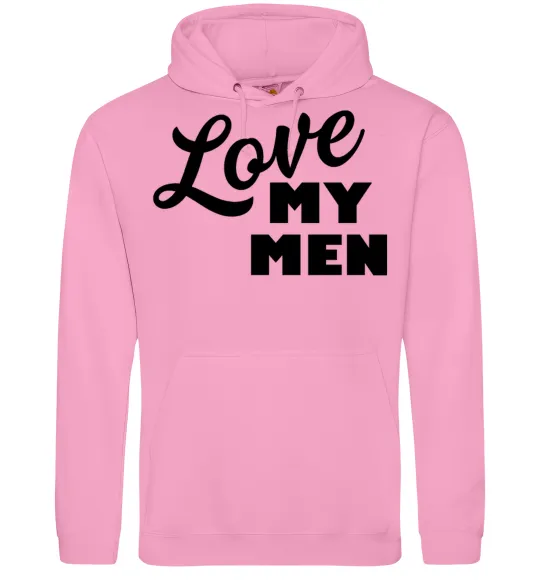 Женская толстовка (худи) Love my men Розовый фото