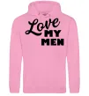 Женская толстовка (худи) Love my men Розовый фото