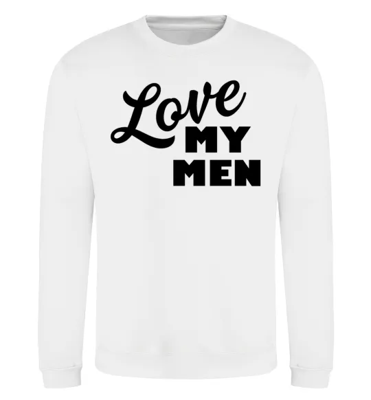 Світшот Love my men Білий фото
