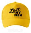 Кепка Love my men Сонячно жовтий фото