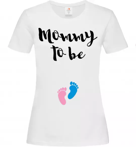 Женская футболка Mommy to be legs Белый фото