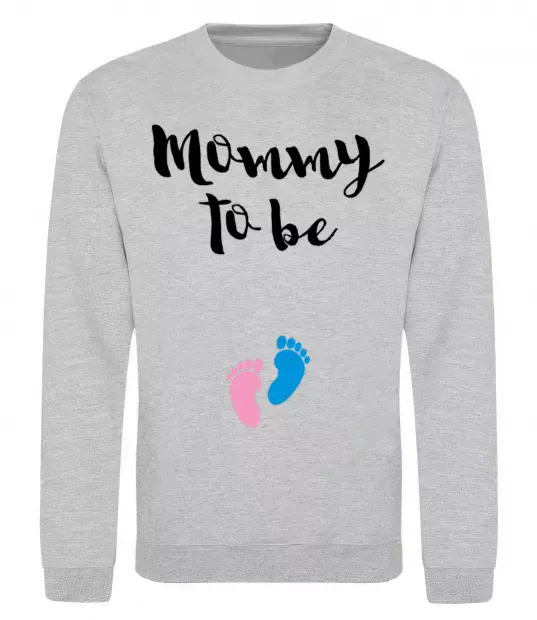 Свитшот Mommy to be legs Серый меланж фото