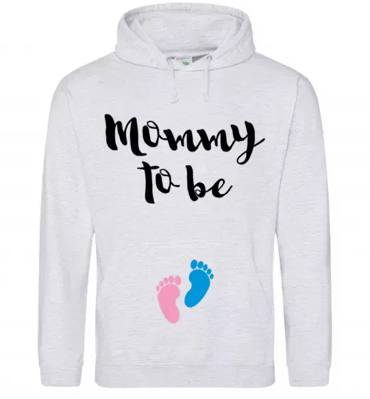 Жіноча толстовка (худі) Mommy to be legs Сірий меланж фото