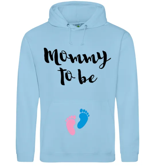 Жіноча толстовка (худі) Mommy to be legs Блакитний фото