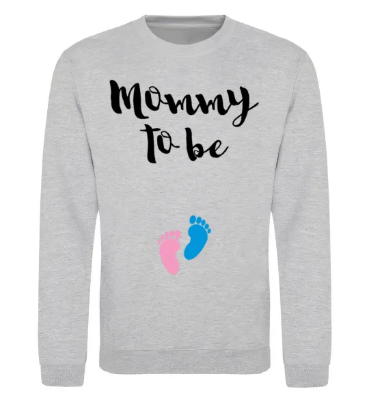Світшот Mommy to be legs Сірий меланж фото