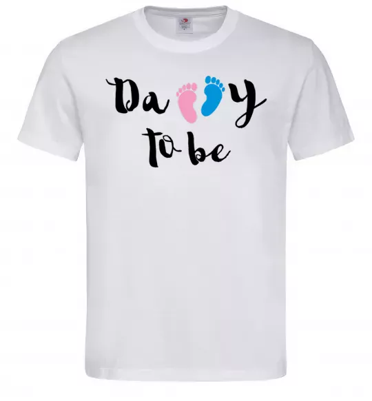 Мужская футболка Daddy to be legs Белый фото