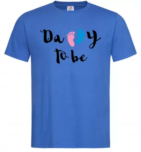 Мужская футболка Daddy to be legs Ярко-синий фото
