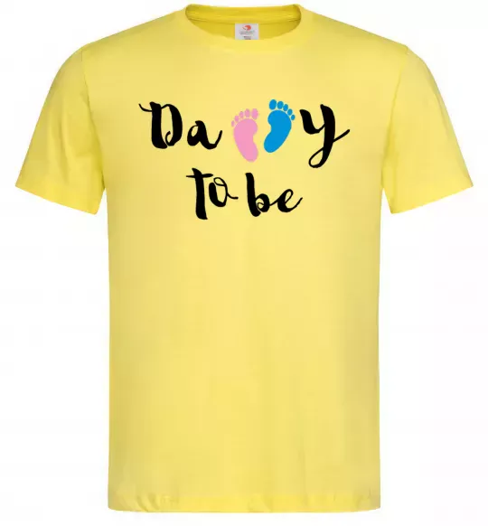 Мужская футболка Daddy to be legs Лимонный фото