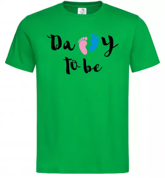 Мужская футболка Daddy to be legs Зеленый фото