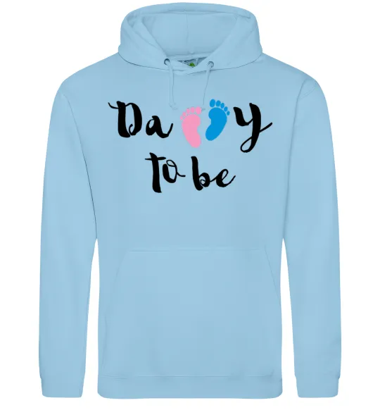Чоловіча толстовка (худі) Daddy to be legs Блакитний фото