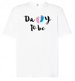 Футболка Оверсайз Daddy to be legs Белый фото