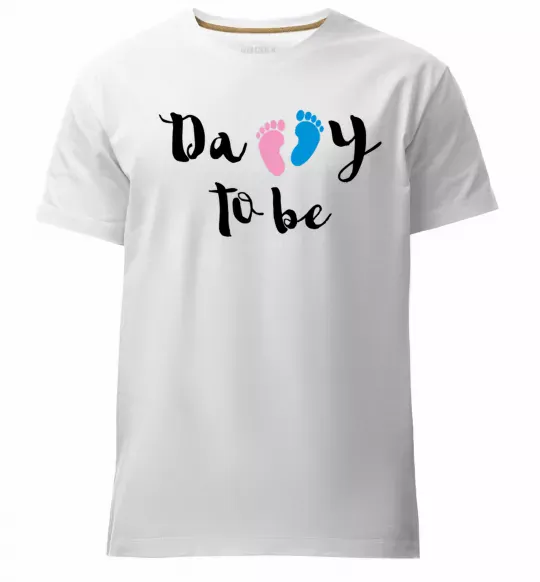 Чоловіча преміум футболка Daddy to be legs Білий фото