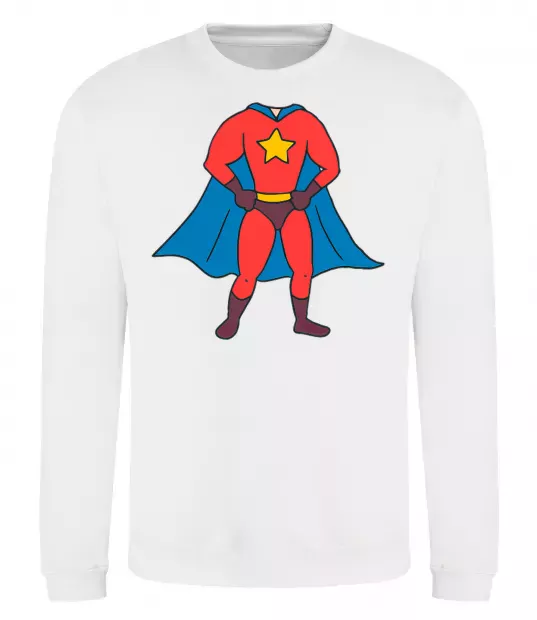 Свитшот Super dad costume Белый фото