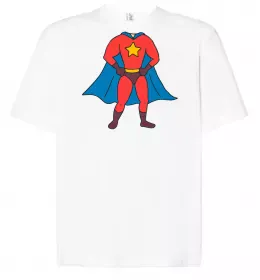 Футболка Оверсайз Super dad costume Белый фото