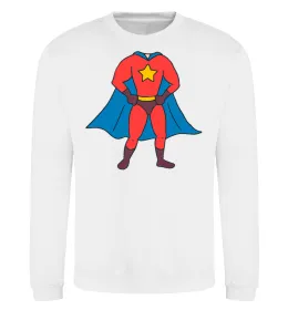 Світшот Super dad costume Білий фото