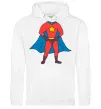 Мужская толстовка (худи) Super dad costume Белый фото
