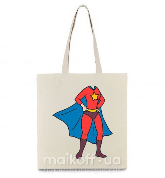 Еко-сумка Super mom costume Бежевий фото