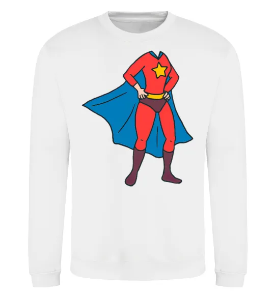 Світшот Super mom costume Білий фото