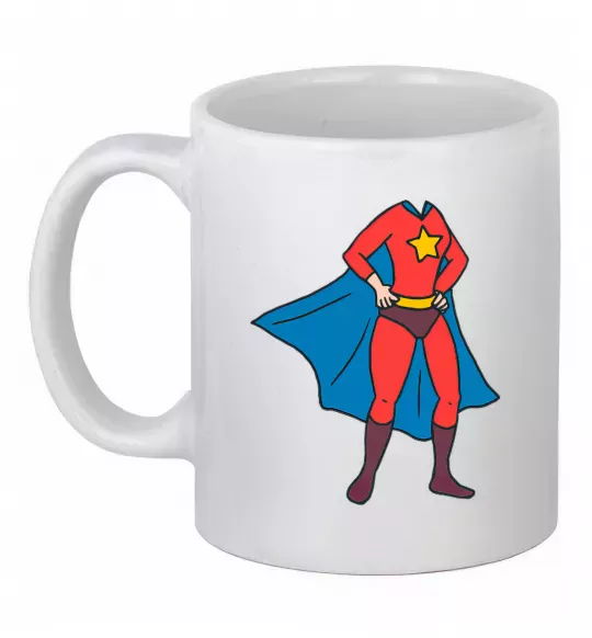 Чашка керамічна Super mom costume Білий фото