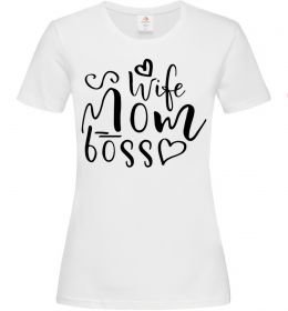 Женская футболка Mom wife boss