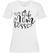 Женская футболка Mom wife boss Белый Женская футболка Mom wife boss Белый фото